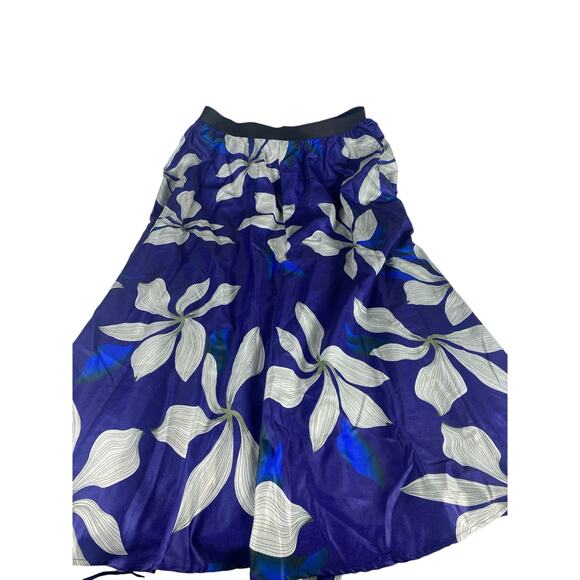 NWT Women high waist floral print chiffon midi long skirt with pockets 3XL - Picture 6 of 6